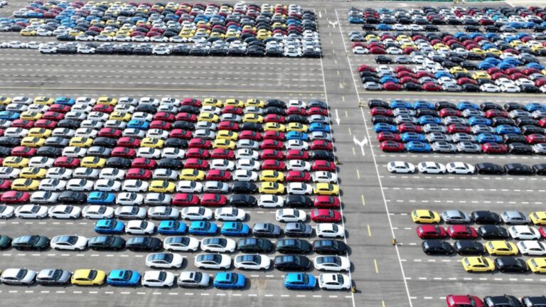 vehicles export at lianyungang port