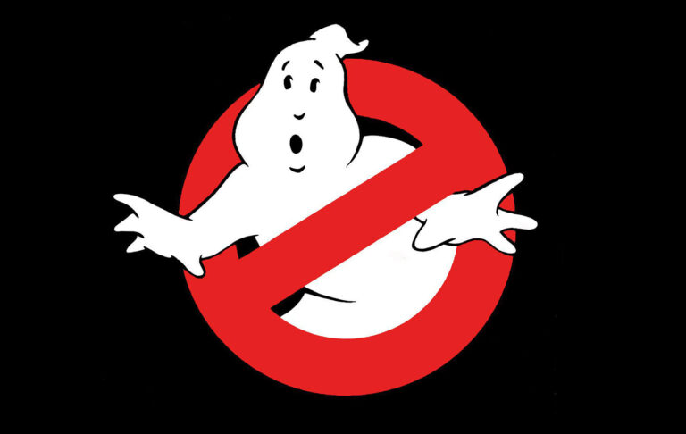 ghostbusters logo on black background